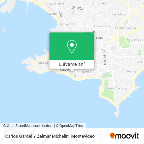 Mapa de Carlos Gardel Y Zelmar Michelini