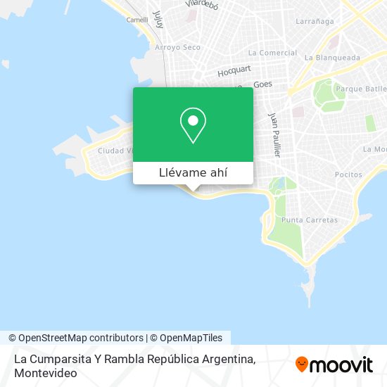 Mapa de La Cumparsita Y Rambla República Argentina