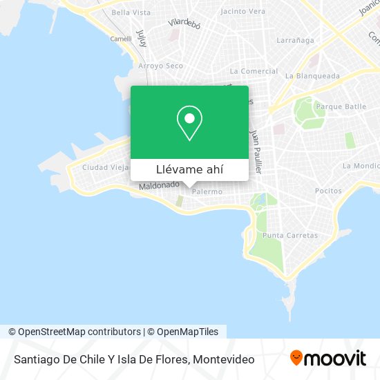 Mapa de Santiago De Chile Y Isla De Flores