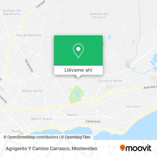 Mapa de Agrigento Y Camino Carrasco