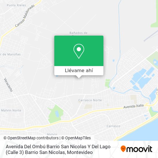 Mapa de Avenida Del Ombú Barrio San Nicolas Y Del Lago (Calle 3) Barrio San Nicolas