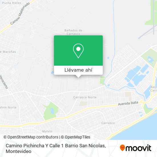 Mapa de Camino Pichincha Y Calle 1 Barrio San Nicolas