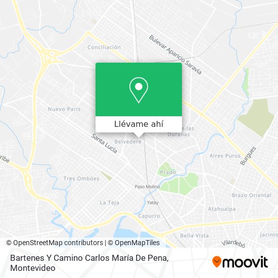 Mapa de Bartenes Y Camino Carlos María De Pena