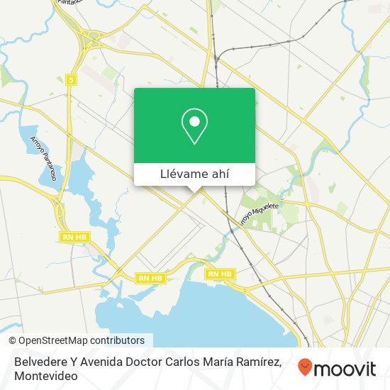 Mapa de Belvedere Y Avenida Doctor Carlos María Ramírez