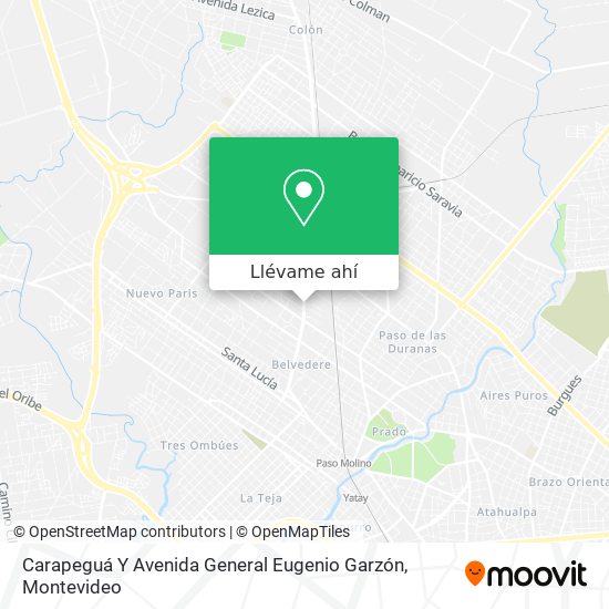 Mapa de Carapeguá Y Avenida General Eugenio Garzón