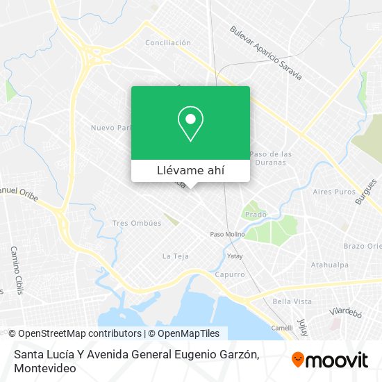 Mapa de Santa Lucía Y Avenida General Eugenio Garzón