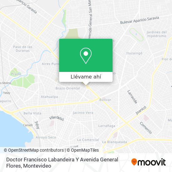 Mapa de Doctor Francisco Labandeira Y Avenida General Flores