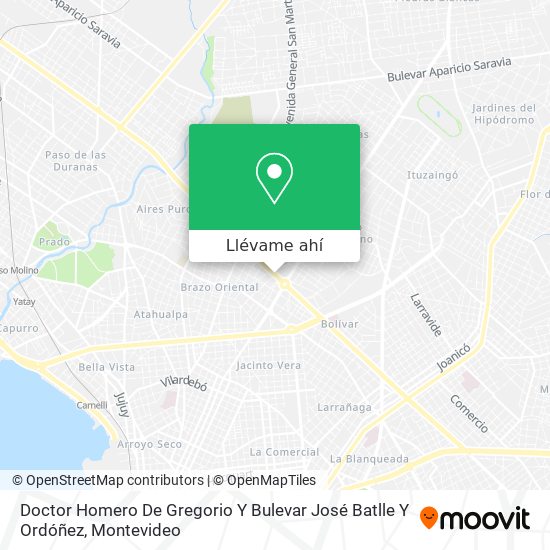 Mapa de Doctor Homero De Gregorio Y Bulevar José Batlle Y Ordóñez