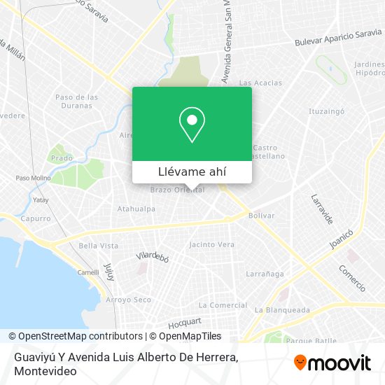 Mapa de Guaviyú Y Avenida Luis Alberto De Herrera