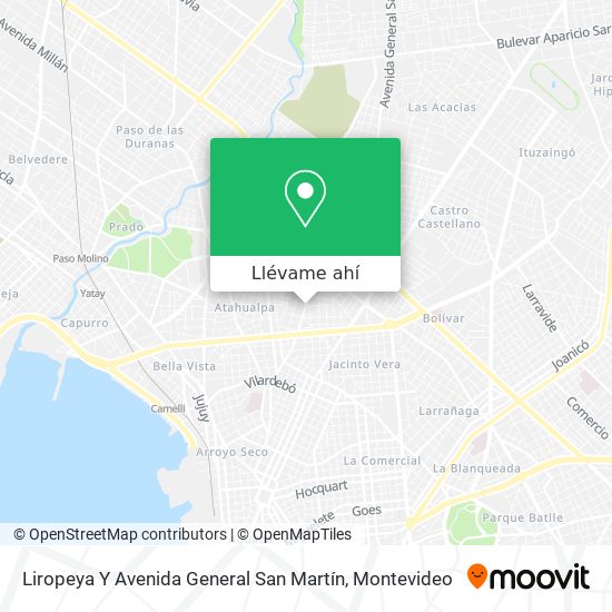 Mapa de Liropeya Y Avenida General San Martín