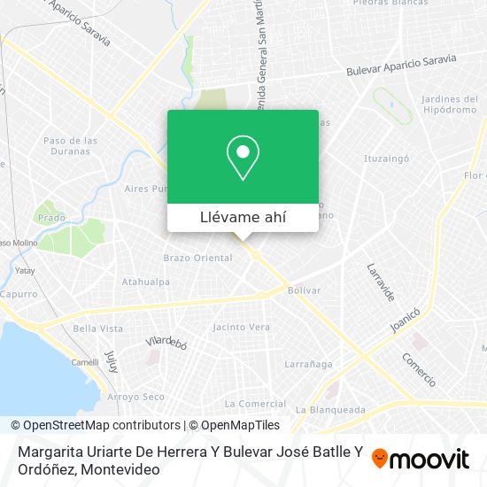 Mapa de Margarita Uriarte De Herrera Y Bulevar José Batlle Y Ordóñez