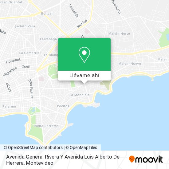 Mapa de Avenida General Rivera Y Avenida Luis Alberto De Herrera