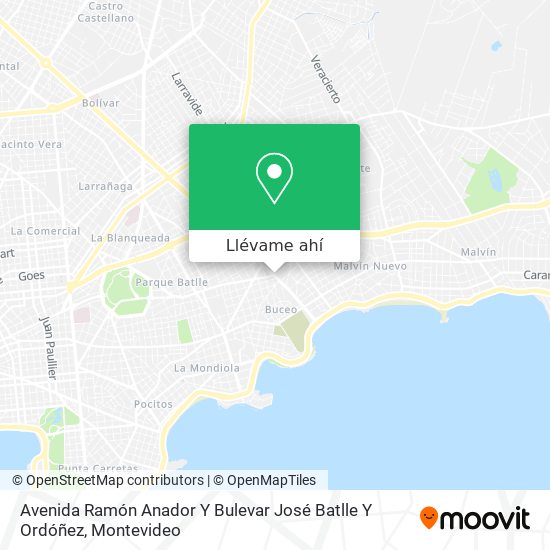 Mapa de Avenida Ramón Anador Y Bulevar José Batlle Y Ordóñez