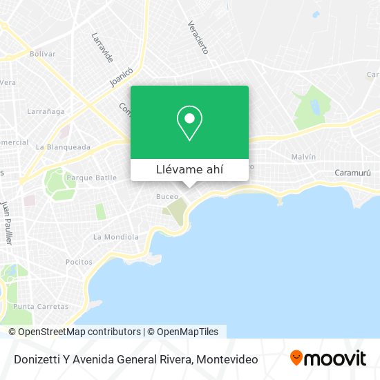 Mapa de Donizetti Y Avenida General Rivera