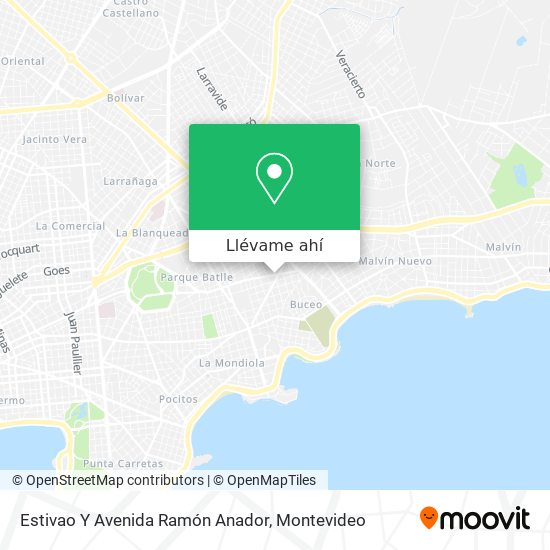 Mapa de Estivao Y Avenida Ramón Anador