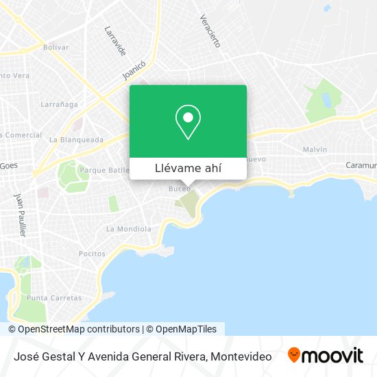 Mapa de José Gestal Y Avenida General Rivera