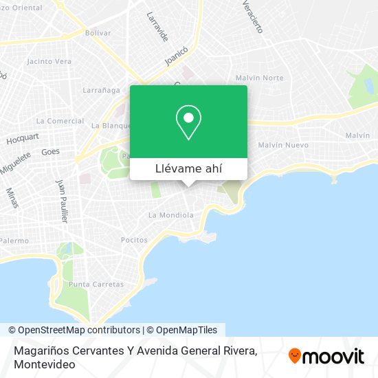 Mapa de Magariños Cervantes Y Avenida General Rivera