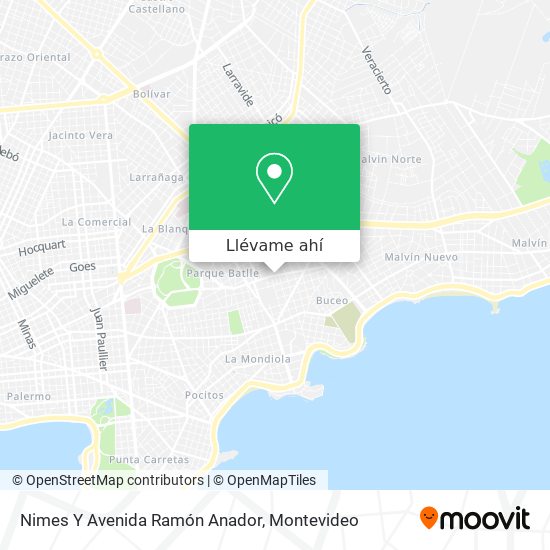 Mapa de Nimes Y Avenida Ramón Anador