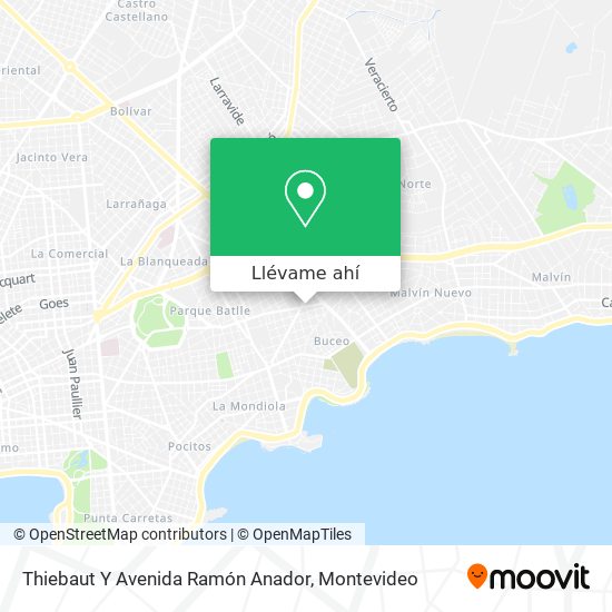 Mapa de Thiebaut Y Avenida Ramón Anador