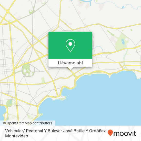 Mapa de Vehicular/ Peatonal Y Bulevar José Batlle Y Ordóñez