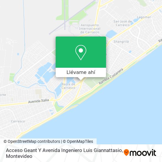 Mapa de Acceso Geant Y Avenida Ingeniero Luis Giannattasio