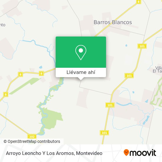 Mapa de Arroyo Leoncho Y Los Aromos
