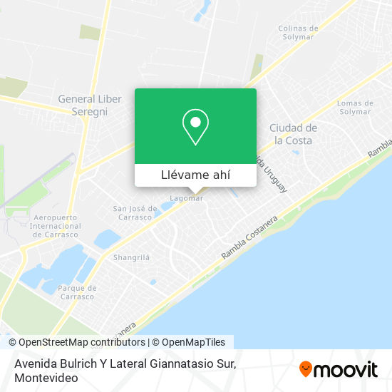 Mapa de Avenida Bulrich Y Lateral Giannatasio Sur