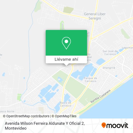 Mapa de Avenida Wilson Ferreira Aldunate Y Oficial 2