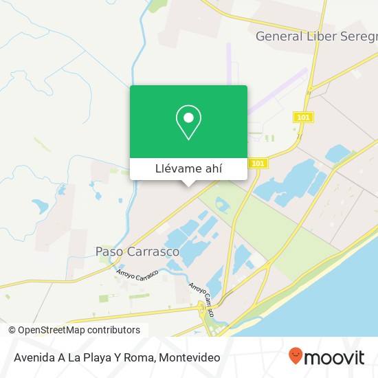 Mapa de Avenida A La Playa Y Roma