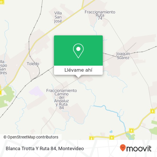 Mapa de Blanca Trotta Y Ruta 84
