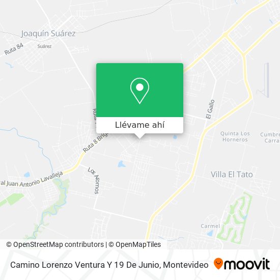 Mapa de Camino Lorenzo Ventura Y 19 De Junio