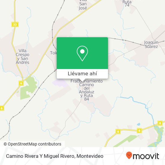 Mapa de Camino Rivera Y Miguel Rivero