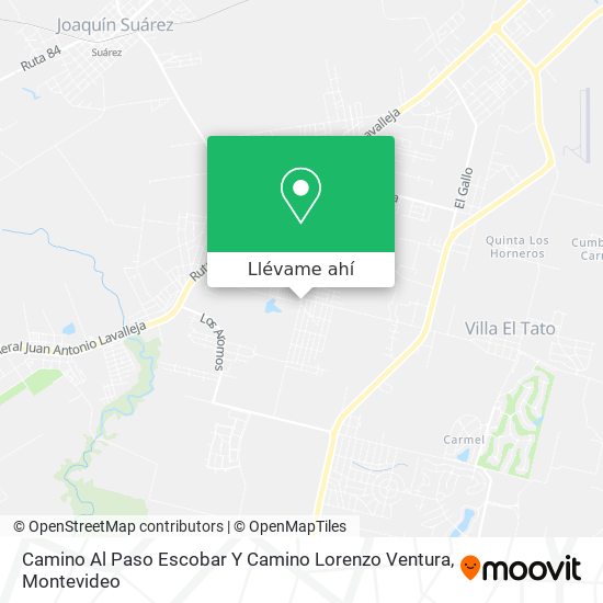 Mapa de Camino Al Paso Escobar Y Camino Lorenzo Ventura