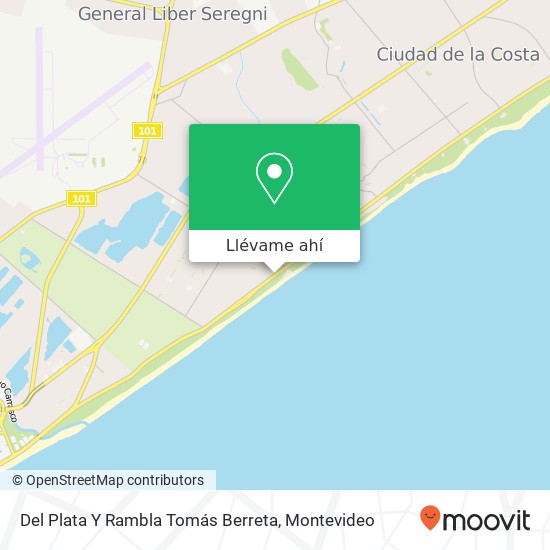 Mapa de Del Plata Y Rambla Tomás Berreta