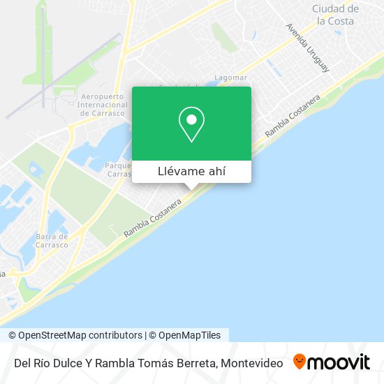 Mapa de Del Río Dulce Y Rambla Tomás Berreta