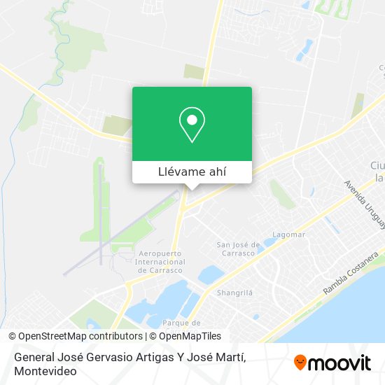 Mapa de General José Gervasio Artigas Y José Martí