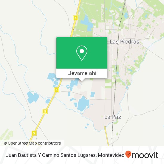 Mapa de Juan Bautista Y Camino Santos Lugares