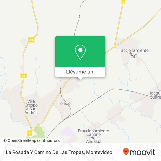 Mapa de La Rosada Y Camino De Las Tropas