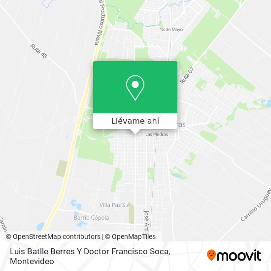 Mapa de Luis Batlle Berres Y Doctor Francisco Soca