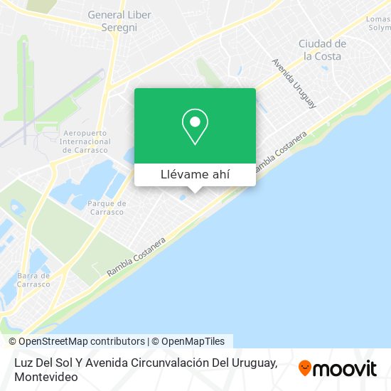 Mapa de Luz Del Sol Y Avenida Circunvalación Del Uruguay