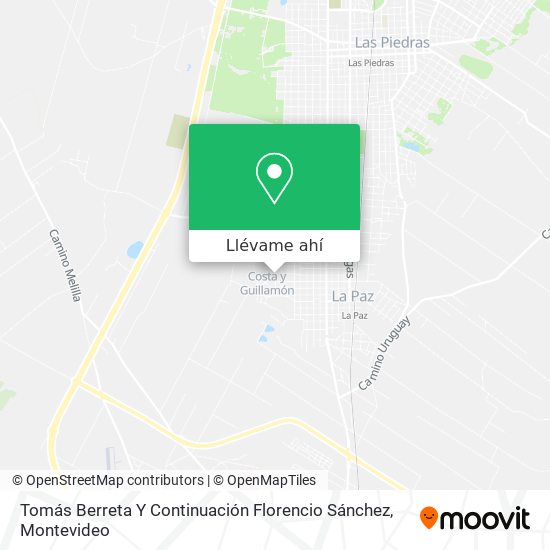 Mapa de Tomás Berreta Y Continuación Florencio Sánchez