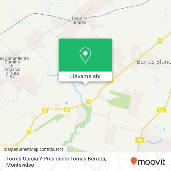 Mapa de Torres García Y Presidente Tomás Berreta