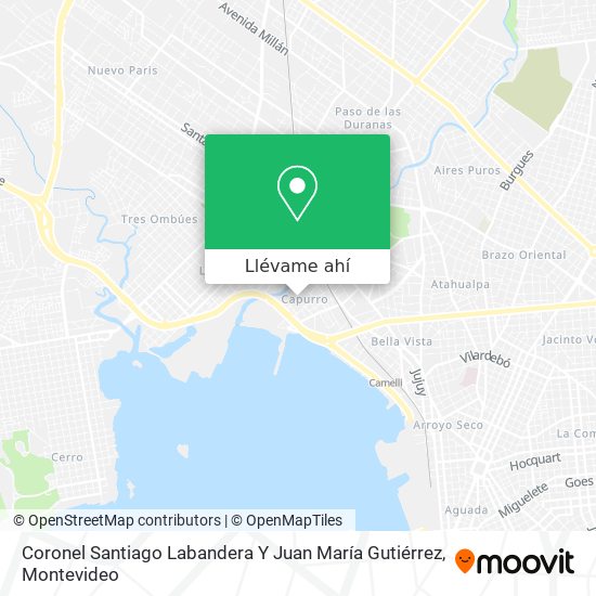 Mapa de Coronel Santiago Labandera Y Juan María Gutiérrez