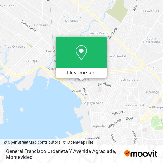 Mapa de General Francisco Urdaneta Y Avenida Agraciada