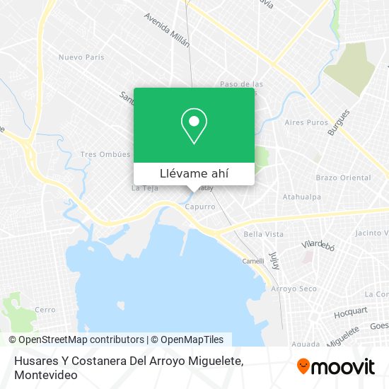 Mapa de Husares Y Costanera Del Arroyo Miguelete