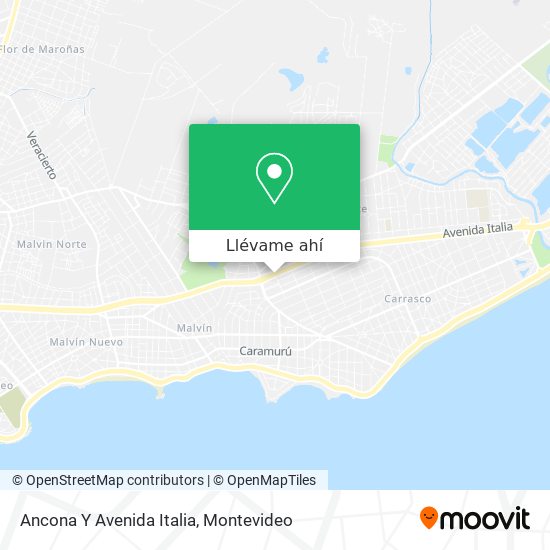 Mapa de Ancona Y Avenida Italia