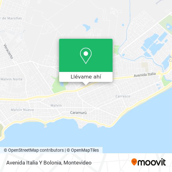 Mapa de Avenida Italia Y Bolonia