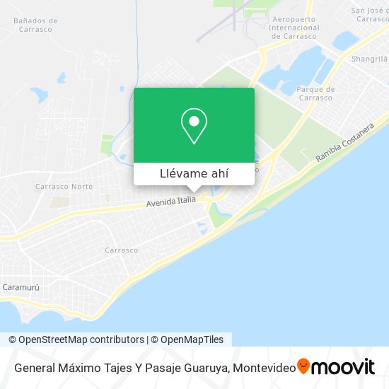 Mapa de General Máximo Tajes Y Pasaje Guaruya