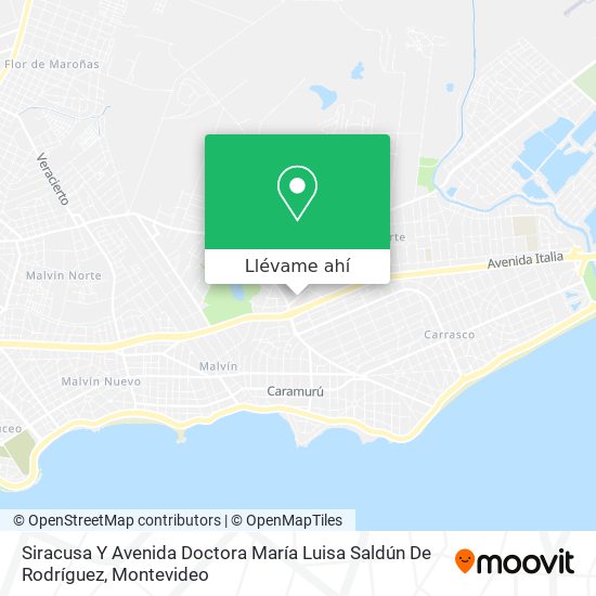 Mapa de Siracusa Y Avenida Doctora María Luisa Saldún De Rodríguez