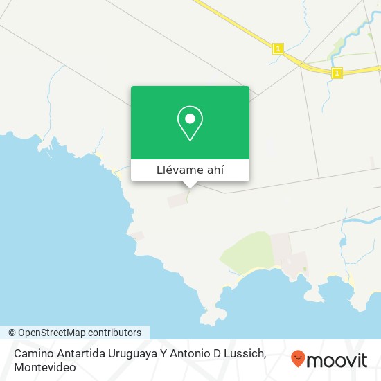Mapa de Camino Antartida Uruguaya Y Antonio D Lussich